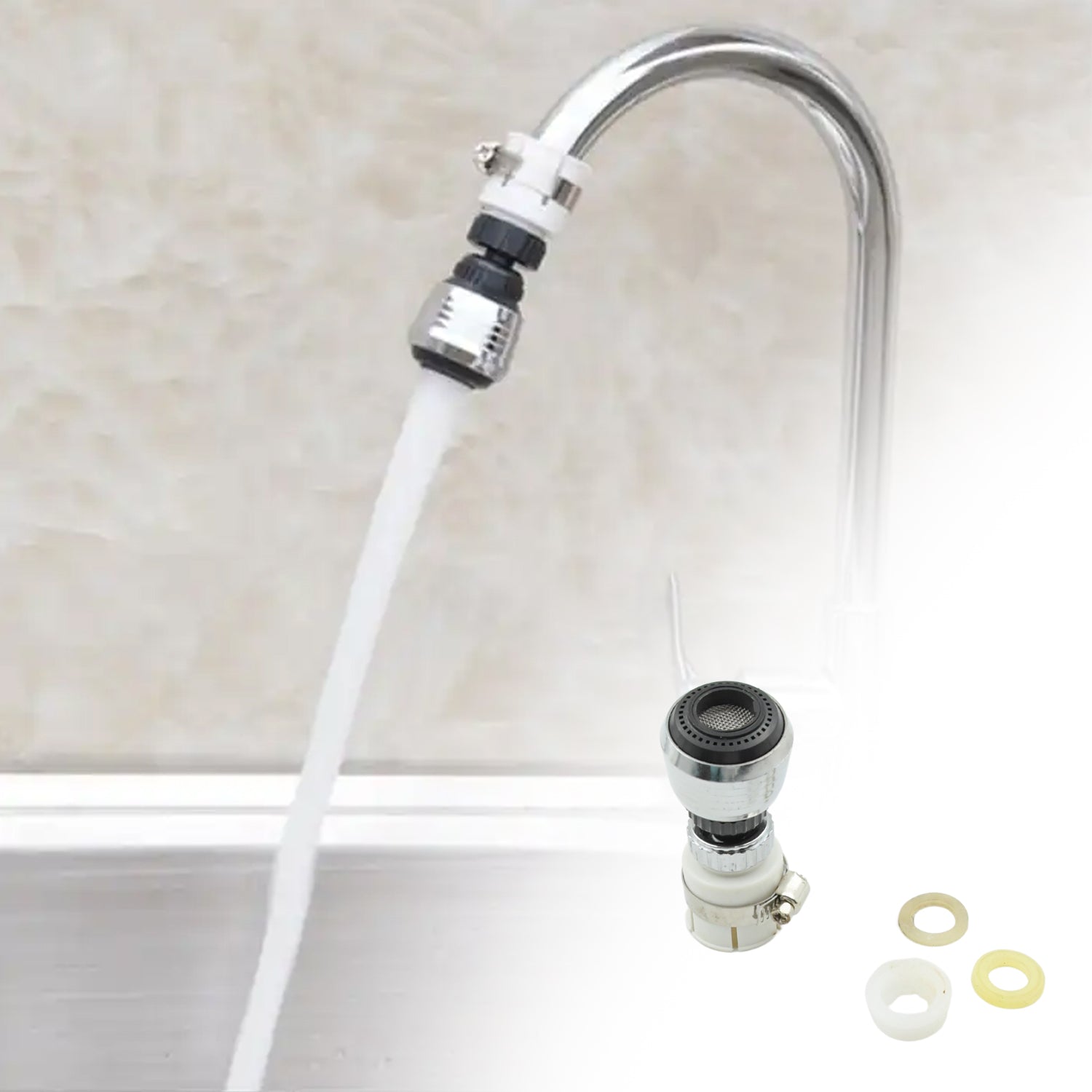 0553 360 Degree Rotatable Faucet Tap Aerator, Water Saving Shower Attachment, Faucet Booster Kitchen Bathroom Filter, Stainless Steel Tap Water Splash Proof Head Nozzle Sprayer,for Kitchen Bathroom Faucet 0553 360 Degree Rotatable Faucet Tap Aerator, Water Saving Shower Attachment, Faucet Booster Kitchen Bathroom Filter, Stainless Steel Tap Water Splash Proof Head Nozzle Sprayer,for Kitchen Bathroom Faucet